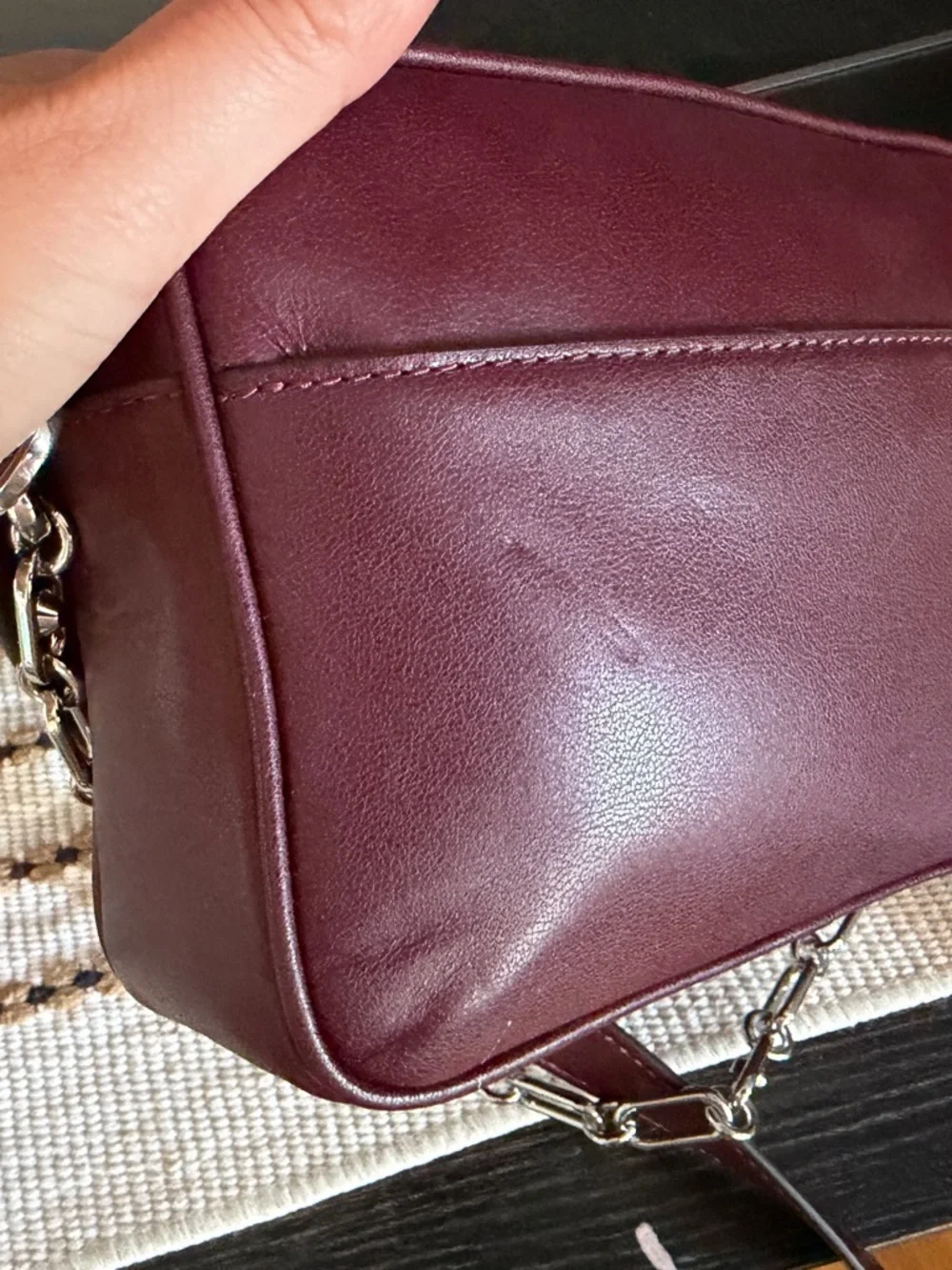 Michael kors medium chain swag camera crossbody in Merlot